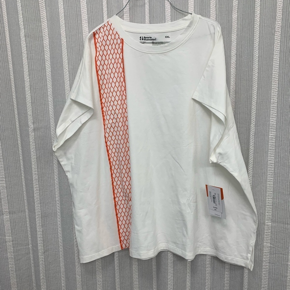 Sports Illistrated White Orange Tee Shirt T-Shirt Size XXL -‎ NWT